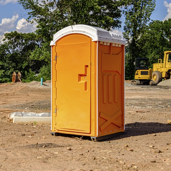 how often are the porta potties cleaned and serviced during a rental period in Lower Brule